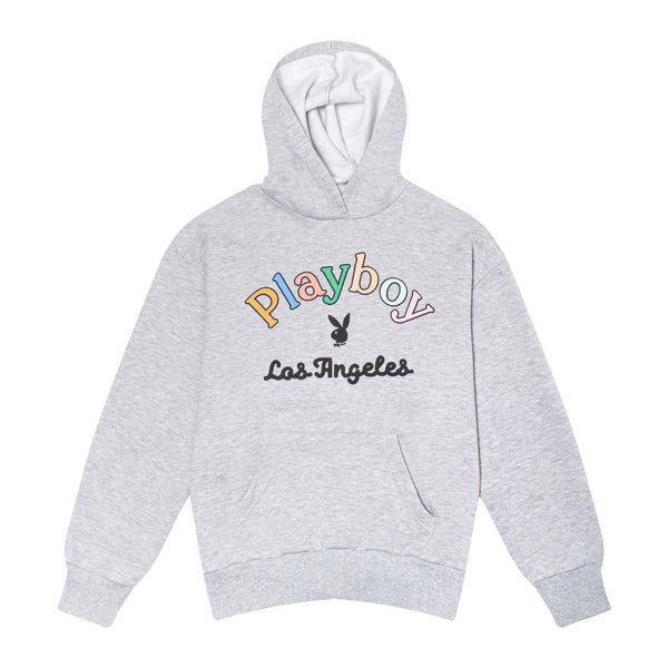 playboy Women's Rainbow Masthead Hoodie Women's - Hoodies Heather Grey