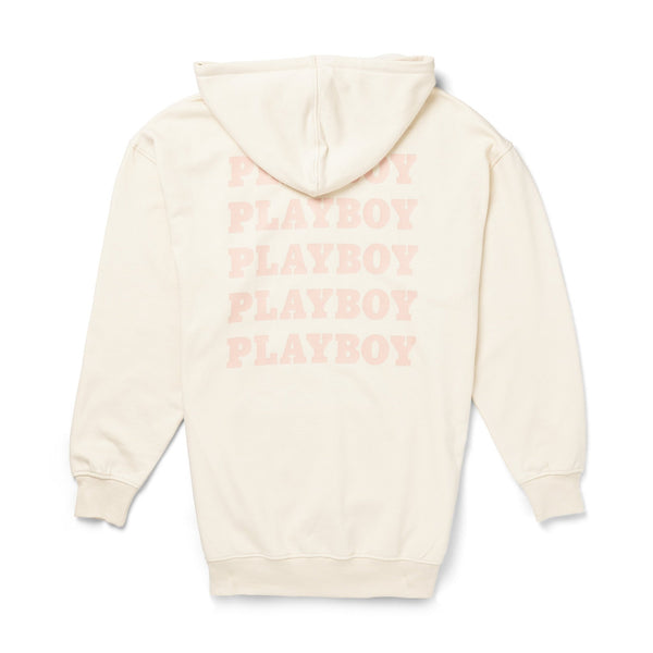 Playboy Women's Repeat Print Hoodie Dress Women's - Dresses Sand