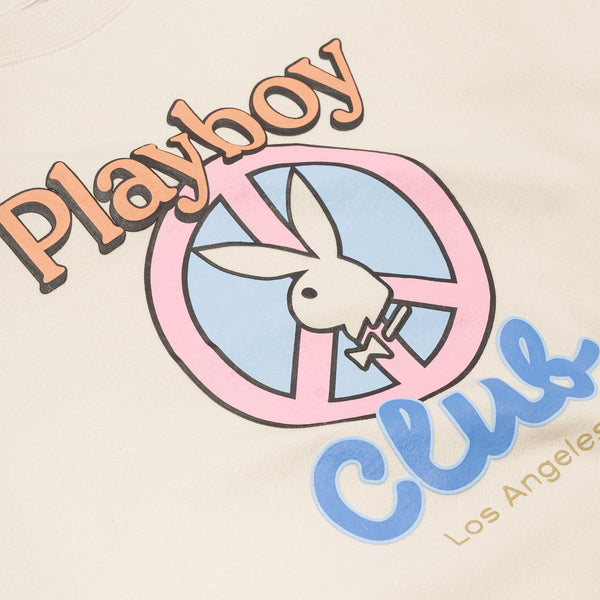 Playboy Women's Smile Club Crewneck Sweatshirt Women's - Sweatshirts Bone