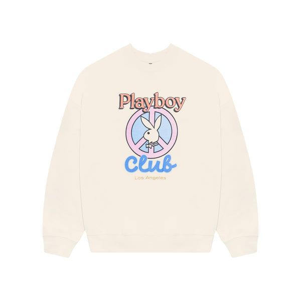 playboy Women's Smile Club Crewneck Sweatshirt Women's - Sweatshirts Bone