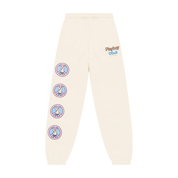 playboy Women's Smile Club Sweatpants Women's - Sweatpants Bone white