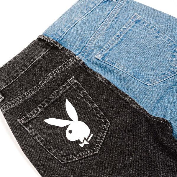 Playboy Women's Two-Tone Ultra High Rise Denim Pants Women's - Denim 26