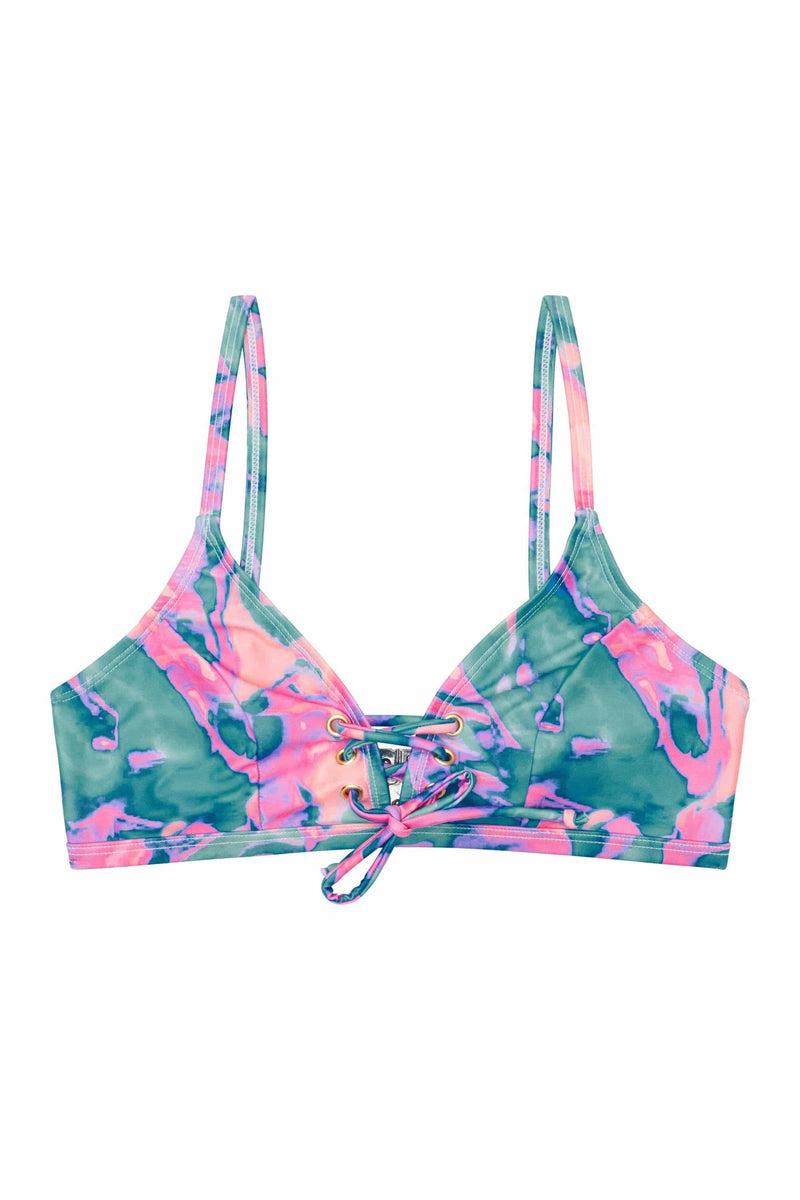 Playful Promises Abstract Marble Eco Tie Front Top B - F Cups