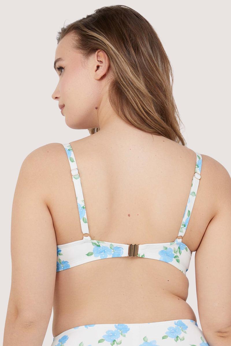 Playful Promises Amelia Fuller Bust Mix & Match Watercolour Floral Plunge Bikini Top
