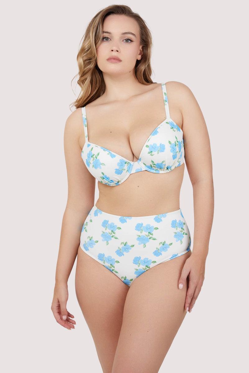 Playful Promises Amelia Mix & Match Watercolour Floral High Waisted Bikini Bottom
