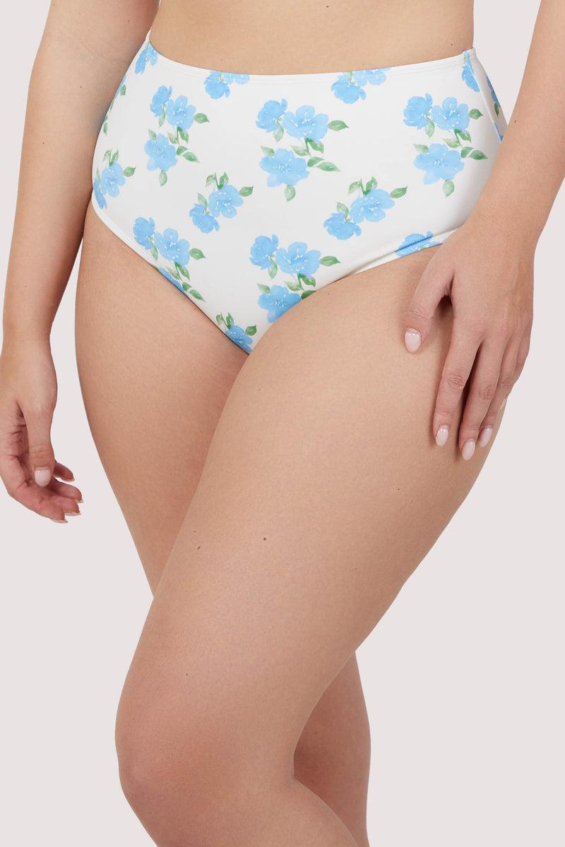 playful promises Amelia Mix & Match Watercolour Floral High Waisted Bikini Bottom