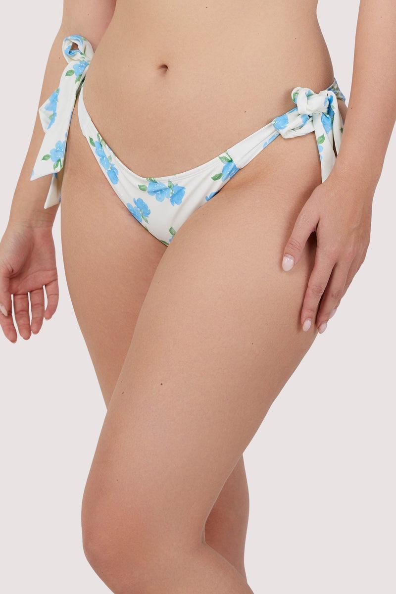 playful promises Amelia Mix & Match Watercolour Floral Tie Side Bikini Bottom