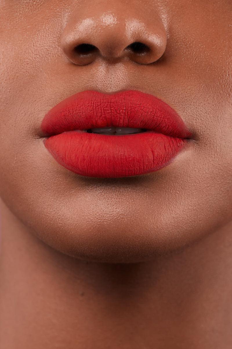 Playful Promises Bright Red Notorious Transfer Resistant Long Lasting Matte Liquid Lipstick