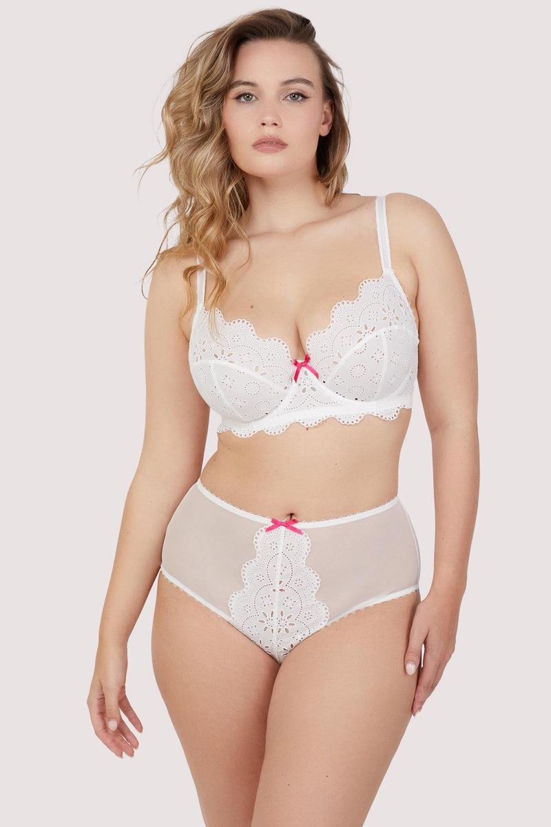 Playful Promises Camille White Broderie Balconette Bra