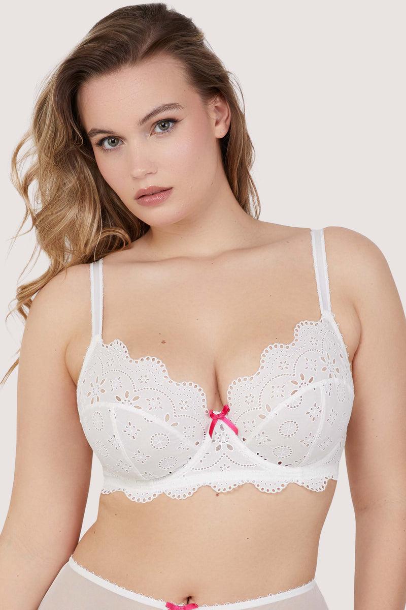 playful promises Camille White Broderie Balconette Bra