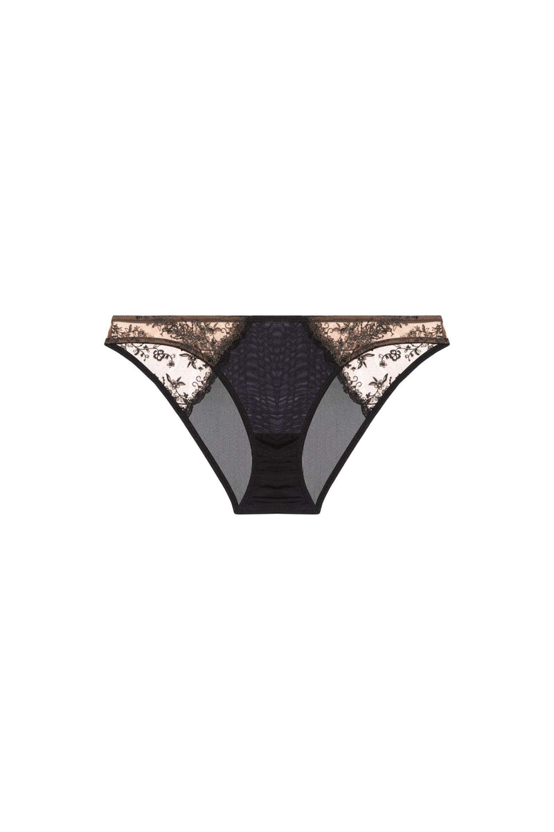Playful Promises Cassia Black Custom Embroidery Brief