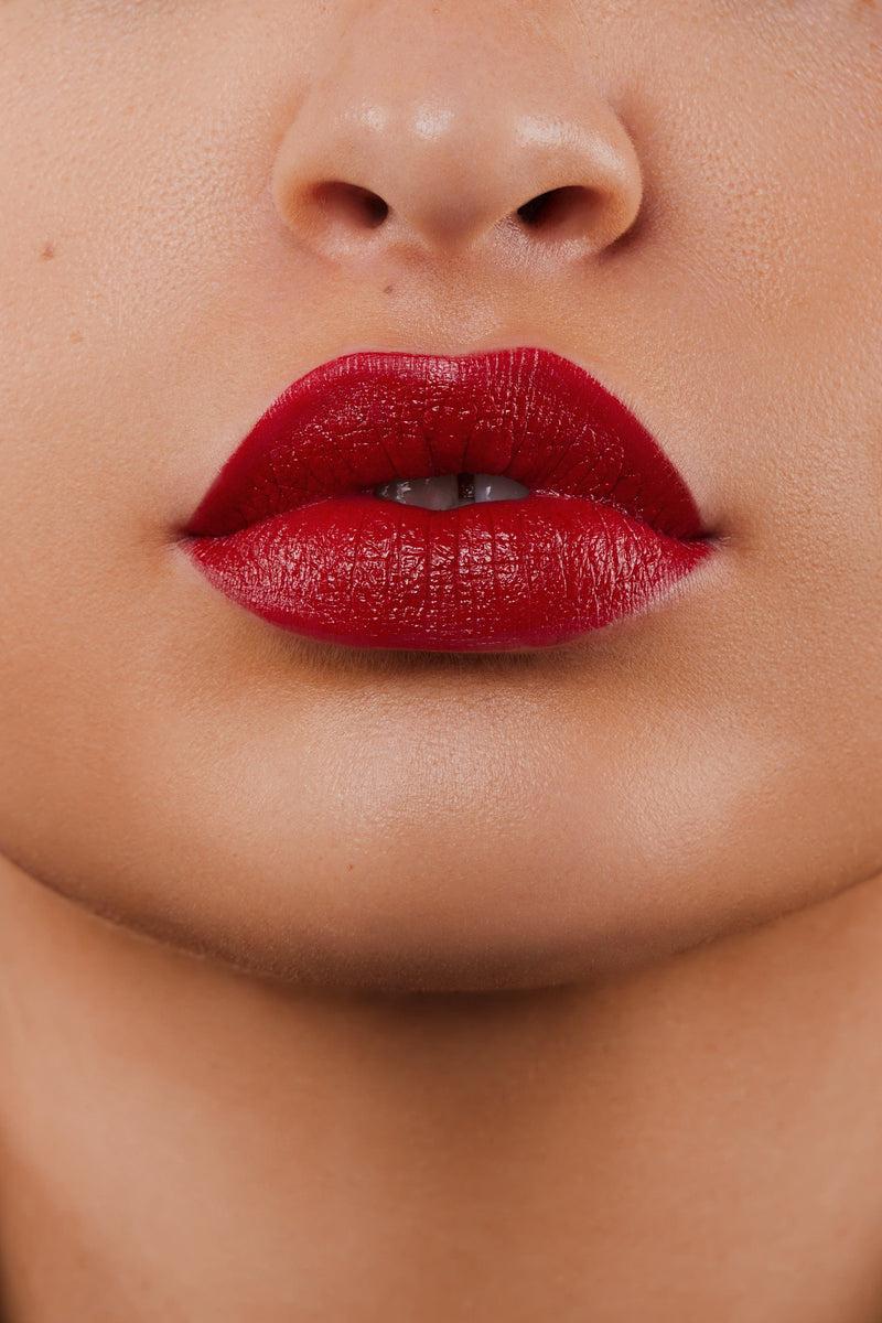 Playful Promises Cherry Red Tease Moisturising High Pigment Satin Lipstick