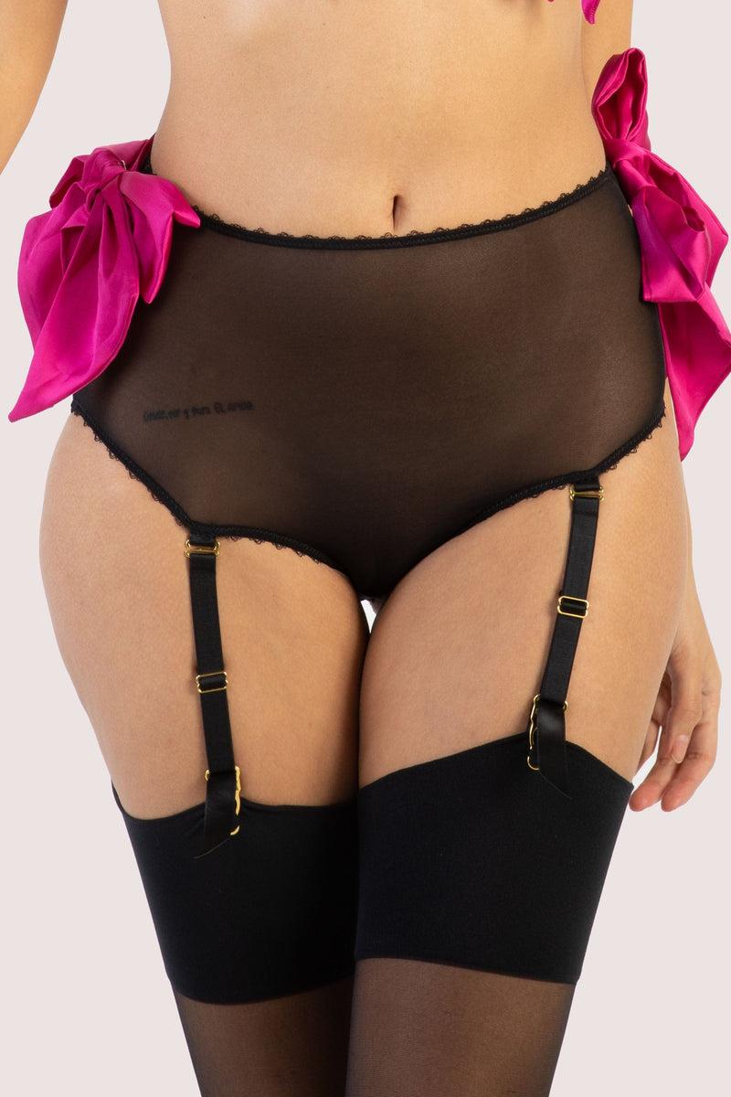 playful promises Dahlia Birthday Bow High Waist Suspender Brief
