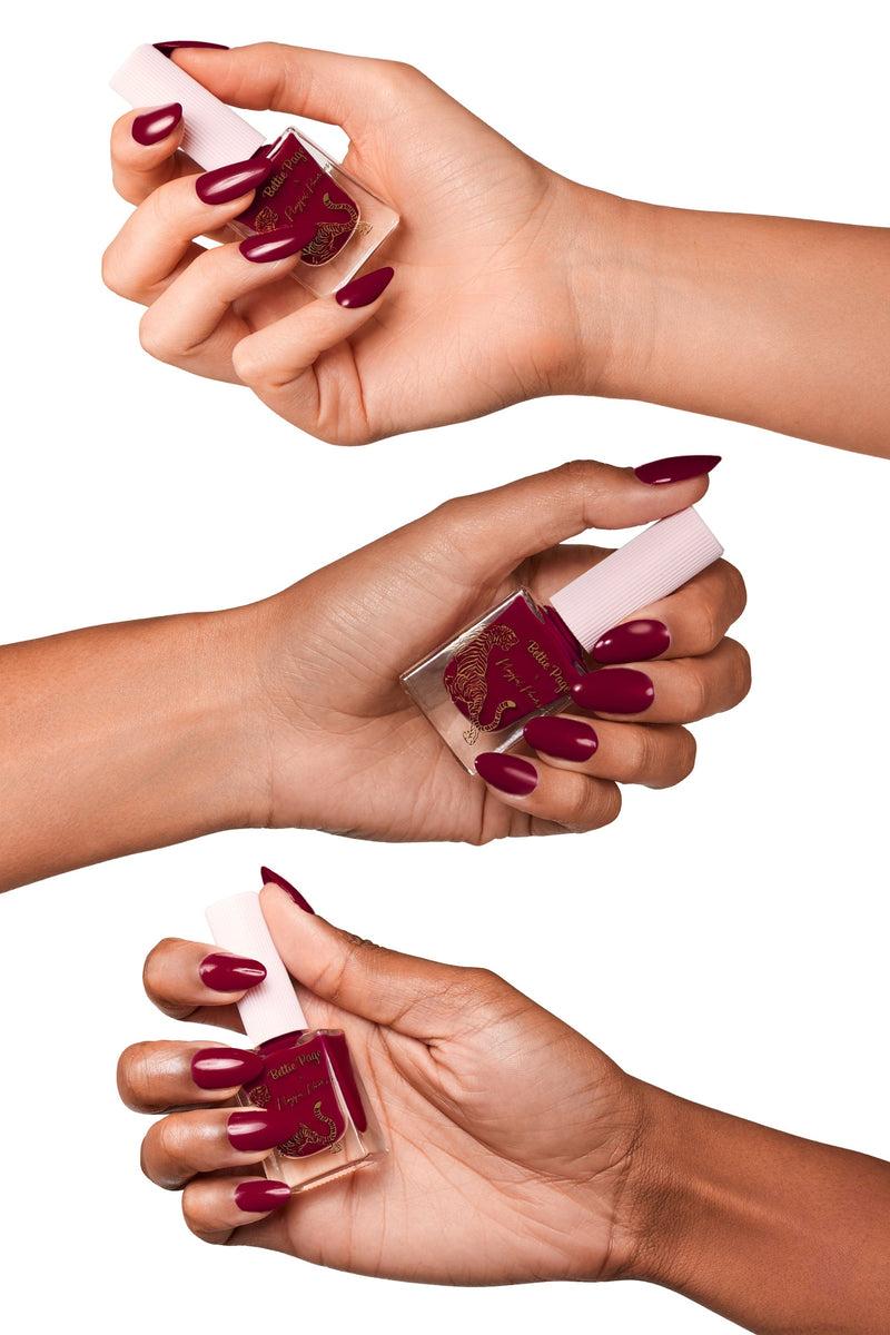 Playful Promises Dark Berry Red Klaw Long Lasting Eco Nail Polish