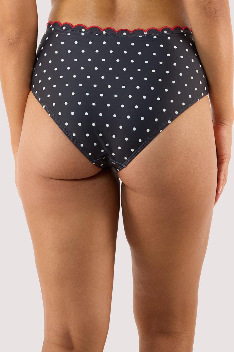 Playful Promises Dottie Polka Dot Scallop High Waist Brief