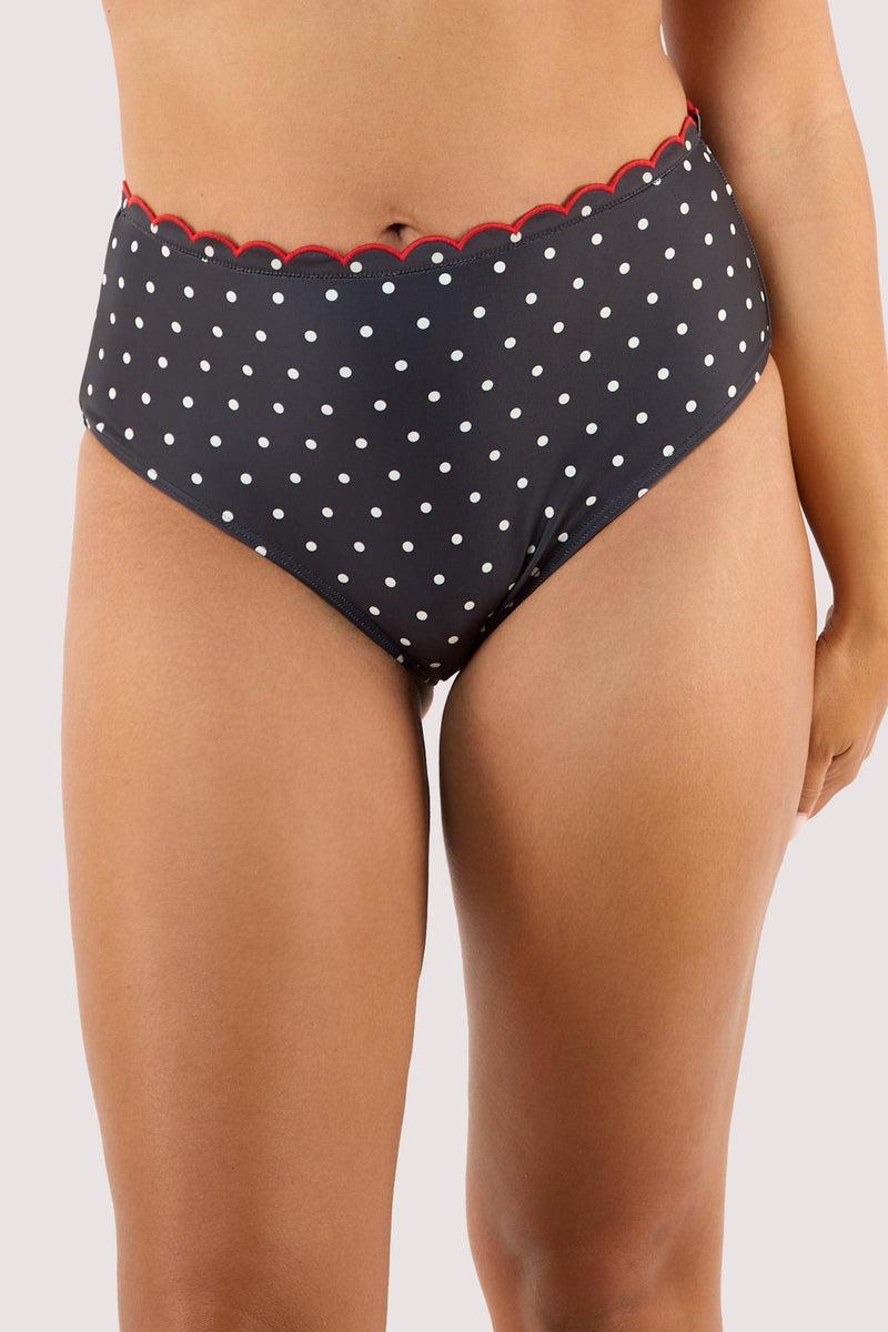 playful promises Dottie Polka Dot Scallop High Waist Brief