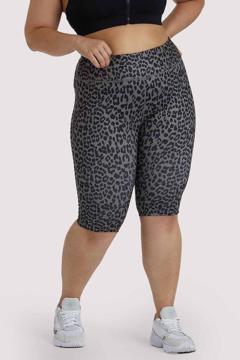 playful promises Eco Dusty Olive Leopard Curve Shorts