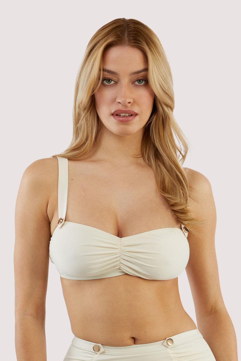 playful promises Eco Honey White Sweetheart Bikini Top