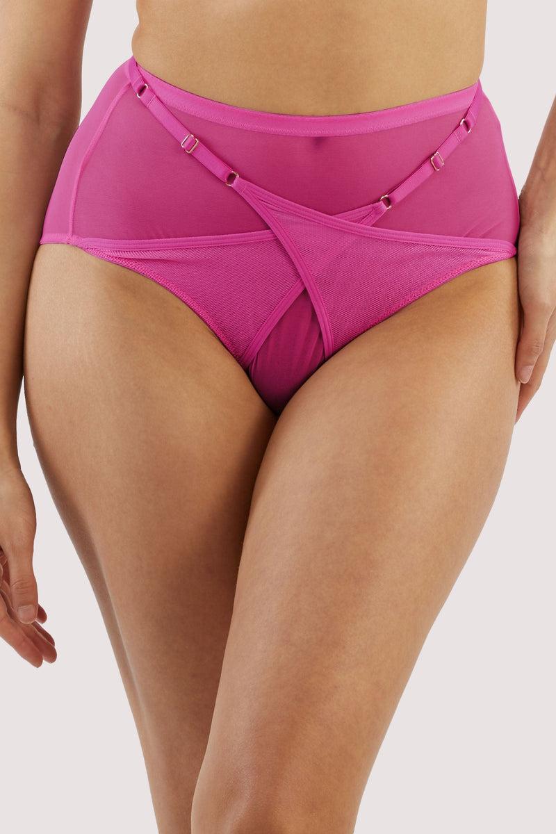 playful promises Eddie Magenta Crossover Wrap High Waist Brief