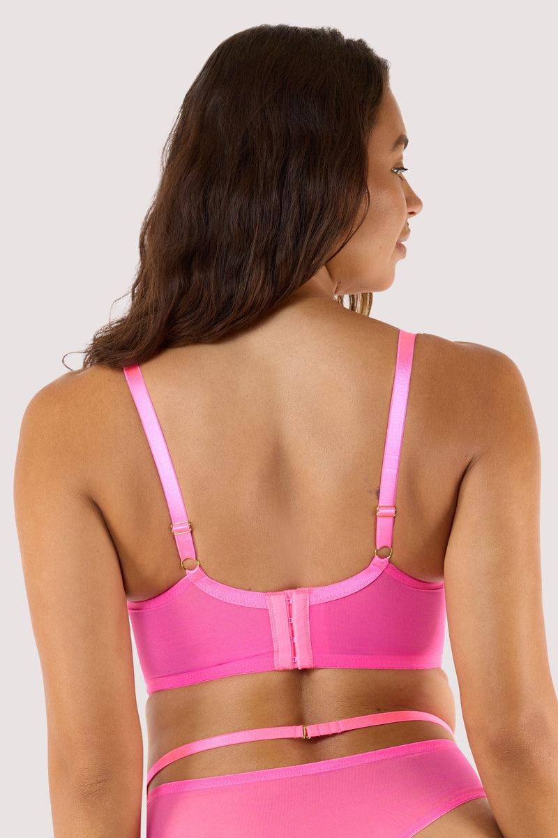 Playful Promises Eddie Neon Pink Crossover Balconette Bra