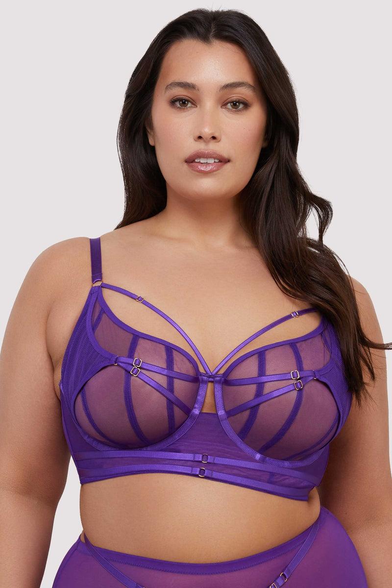 Playful Promises Eddie Purple Crossover Balconette Bra