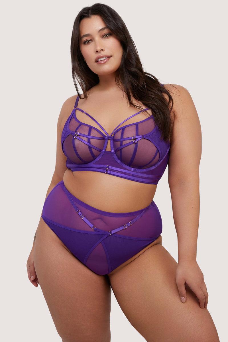 Playful Promises Eddie Purple Crossover Balconette Bra