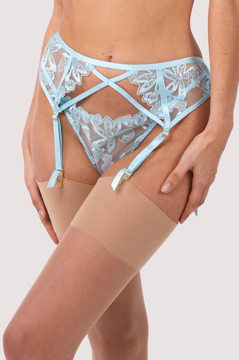playful promises Eva Blue Graphic Embroidery Suspender