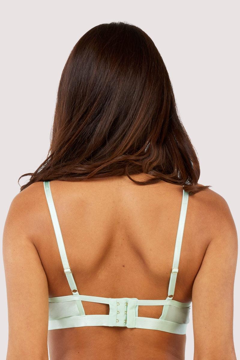 Playful Promises Fenella Aqua Lace And Net Longline Bra