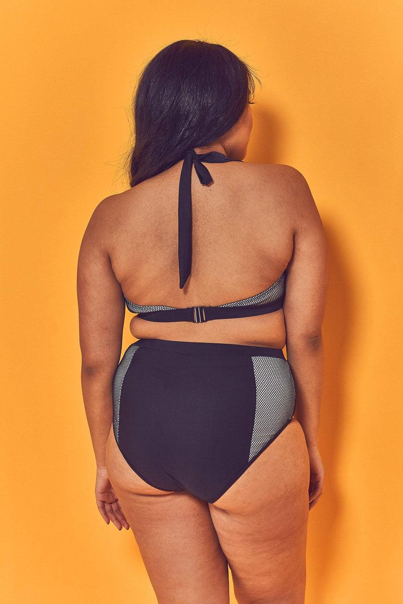 Playful Promises Fishnet Panel High Waist Brief Curve