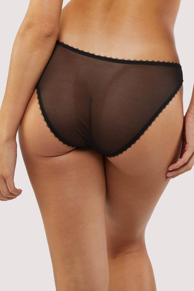 Playful Promises Grace Mesh Net Black Brazilian Brief