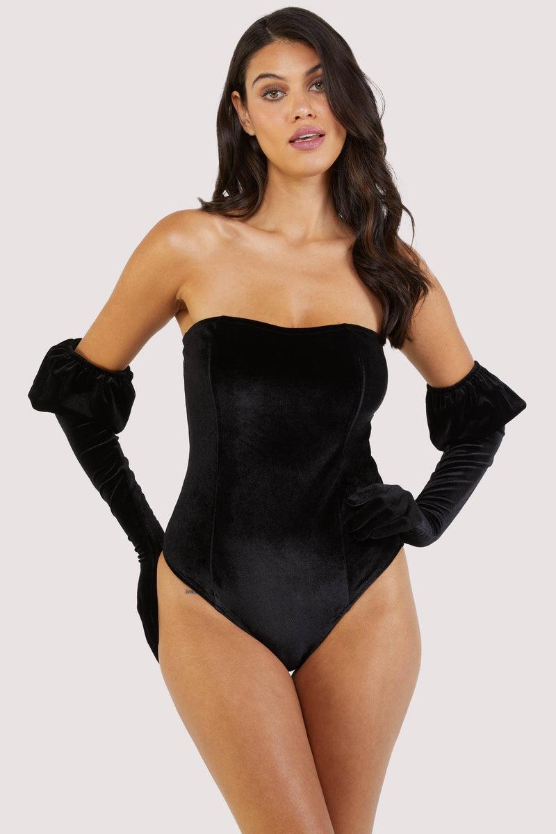 playful promises Halina puff-sleeve body with gloves