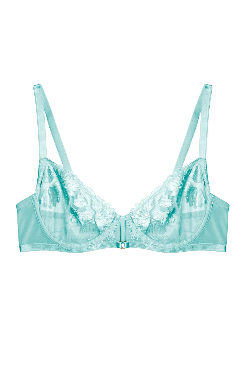 Playful Promises Harriet Blue Strappy Mesh With Ring Detail Bra