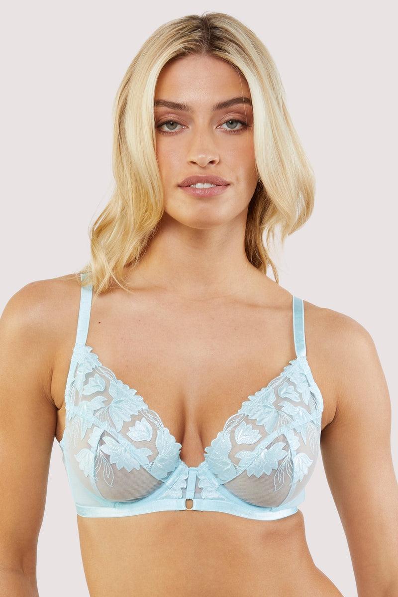 playful promises Harriet Blue Strappy Mesh with Ring Detail Bra