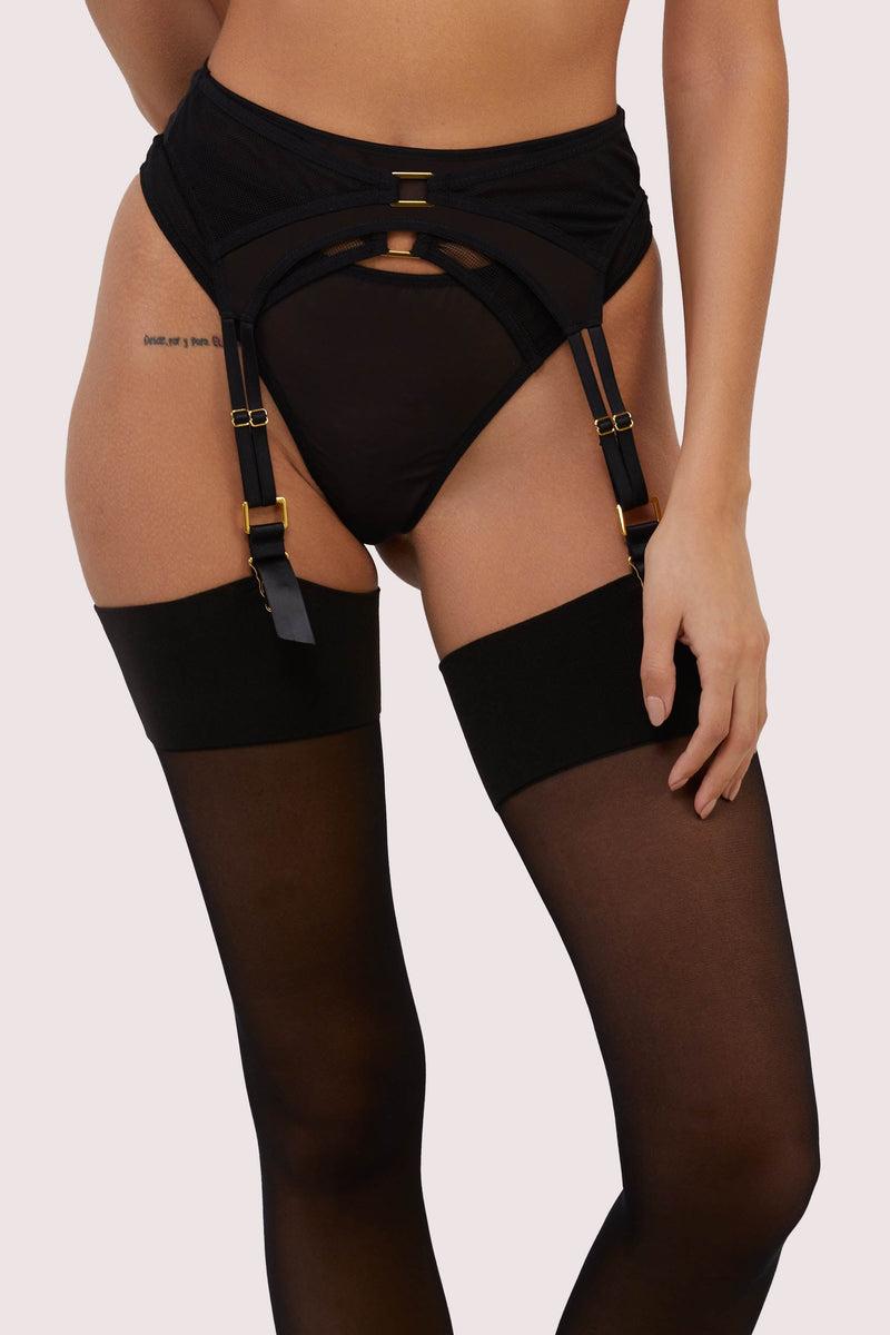 playful promises Holland Strappy Fishnet and Mesh Suspender Belt