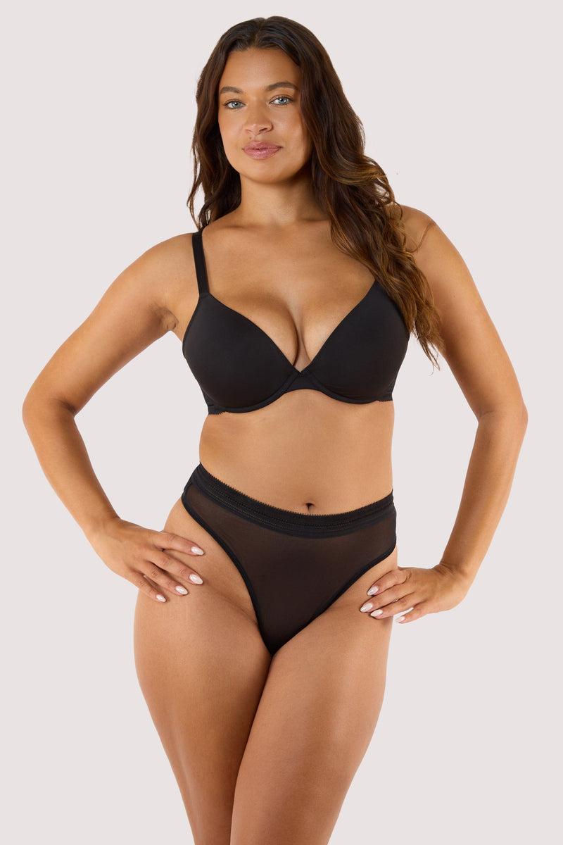 Playful Promises Icon Black Microfiber Moulded Cup Bra