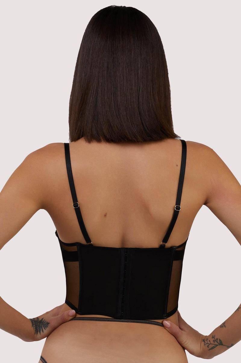 Playful Promises Indie Black Vegan Leather Classic Underbust Corset