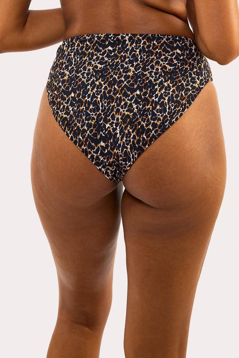 Playful Promises Juliet Leopard Print Mix & Match High-Waist High-Leg Bikini Bottoms