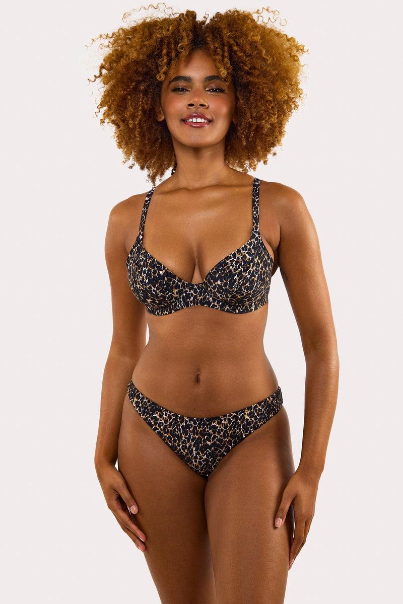 Playful Promises Juliet Leopard Print Mix & Match Mid-Rise Bikini Bottoms