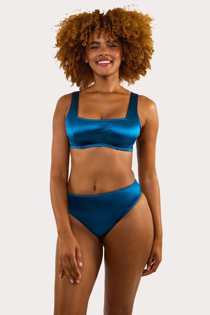 Playful Promises Kylie Teal High-Waist High-Leg Bottoms