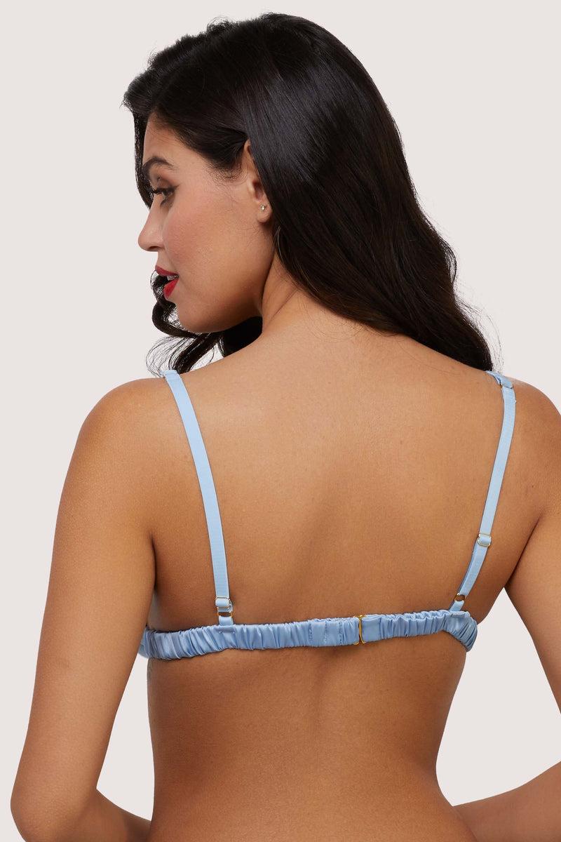 Playful Promises Lulu Baby Blue Diamanté Marabou Triangle
