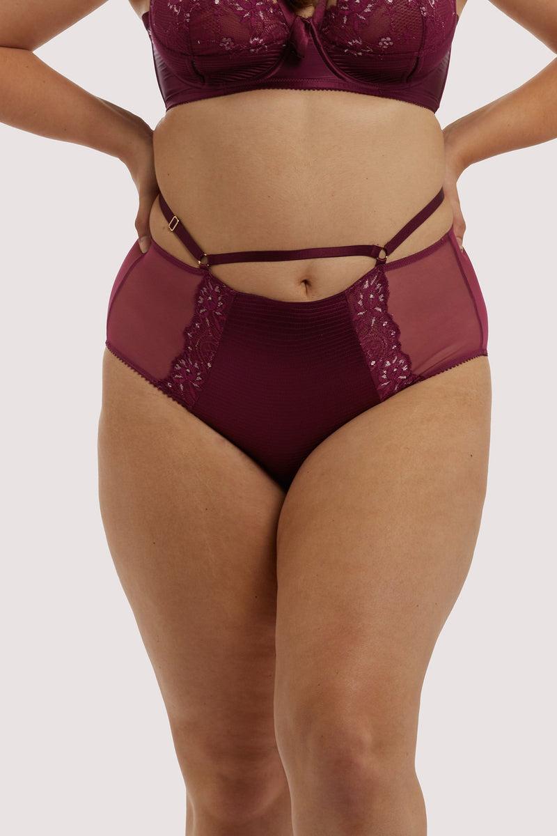playful promises Madame X Dark Cherry High Waist Curve Brief