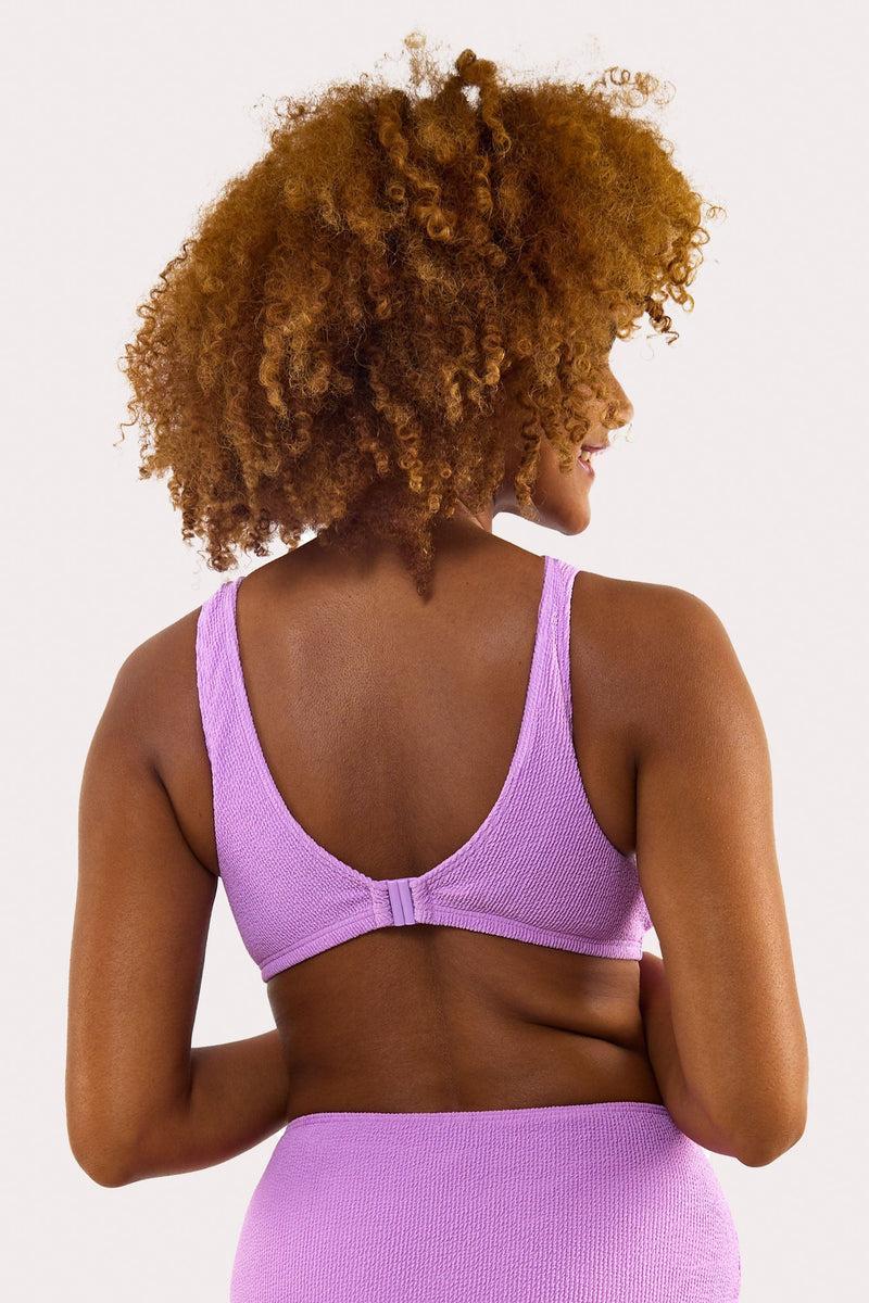 Playful Promises Mila Lilac Scrunch Hidden-Underwire Bikini Top