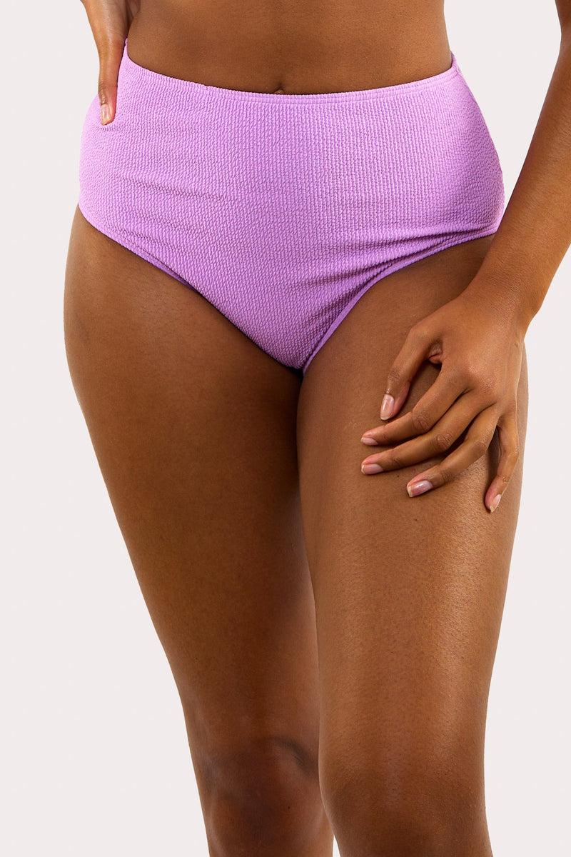 playful promises Mila Lilac Scrunch High-Waisted Bikini Bottom