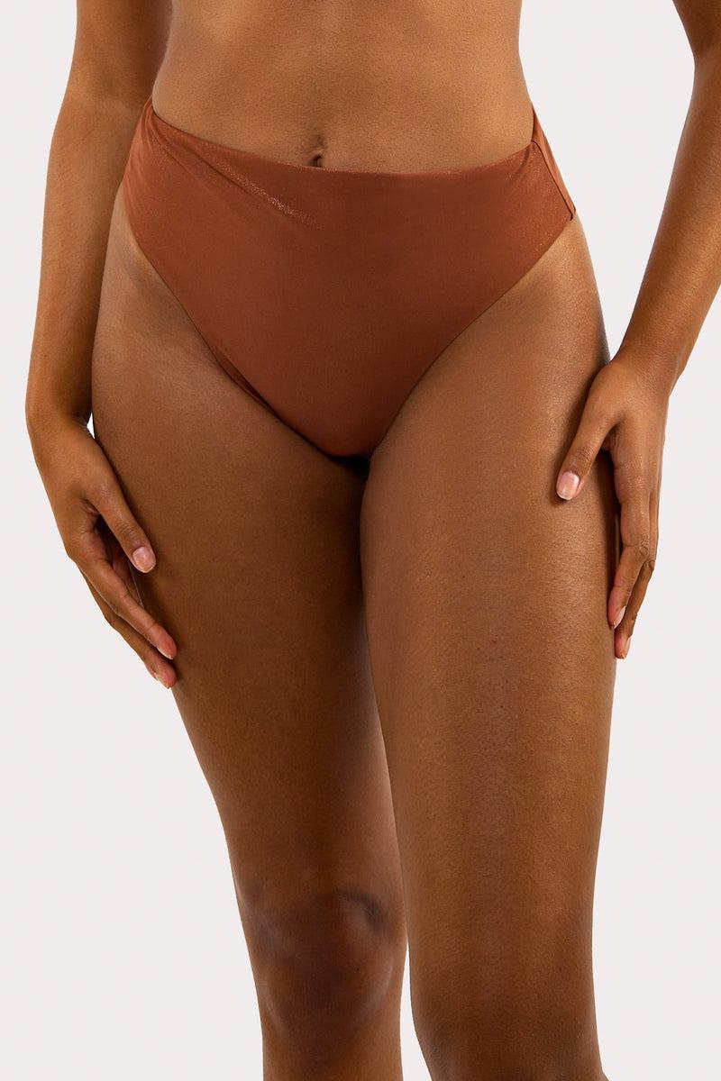 playful promises Morgan Bronze Glitter Mix & Match High-Waist Brief