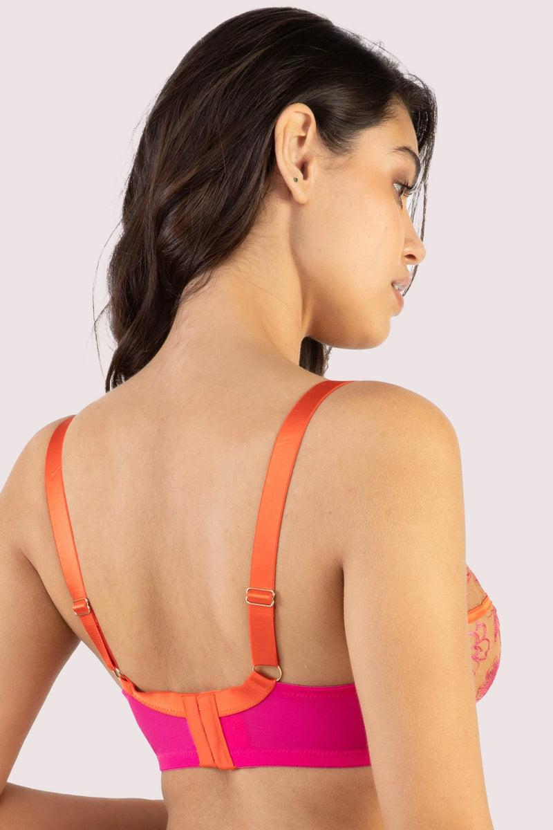 Playful Promises Olivia Pink Contrast Embroidery Balconette Bra Fuller Bust Exclusive