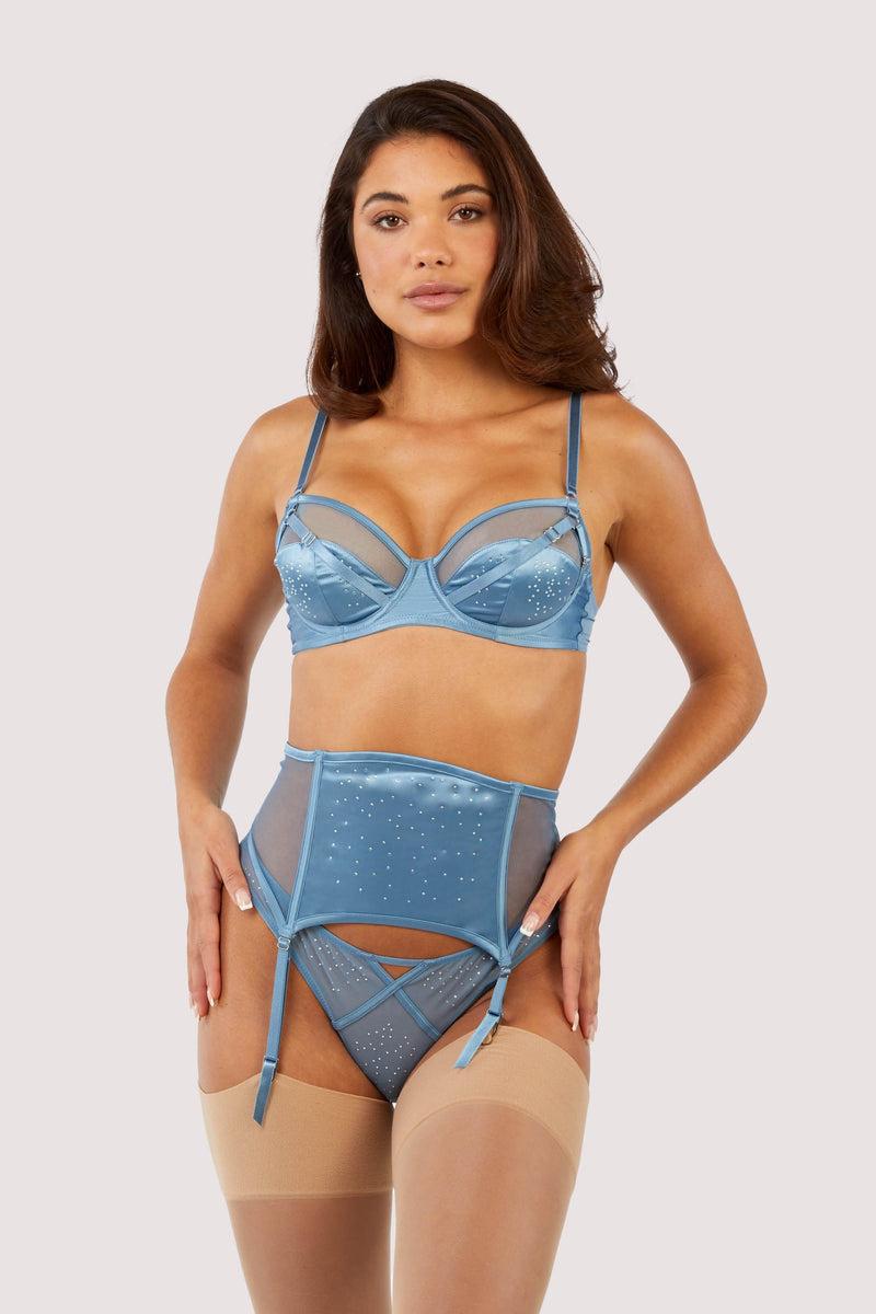Playful Promises Olympia Storm Grey Diamante Detail Waspie