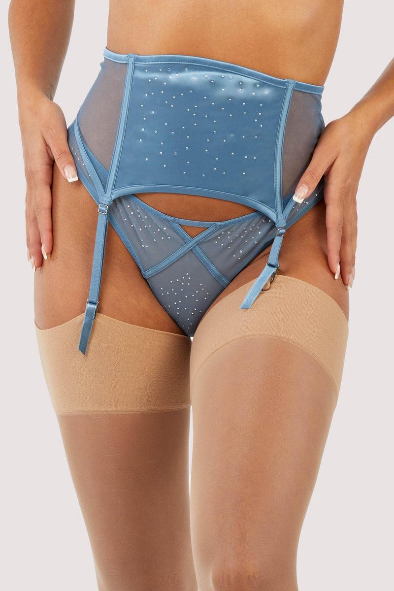 playful promises Olympia Storm Grey Diamante Detail Waspie