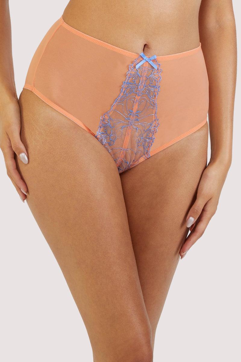 playful promises Palm Bay Coral Embroidery High Waist Brief