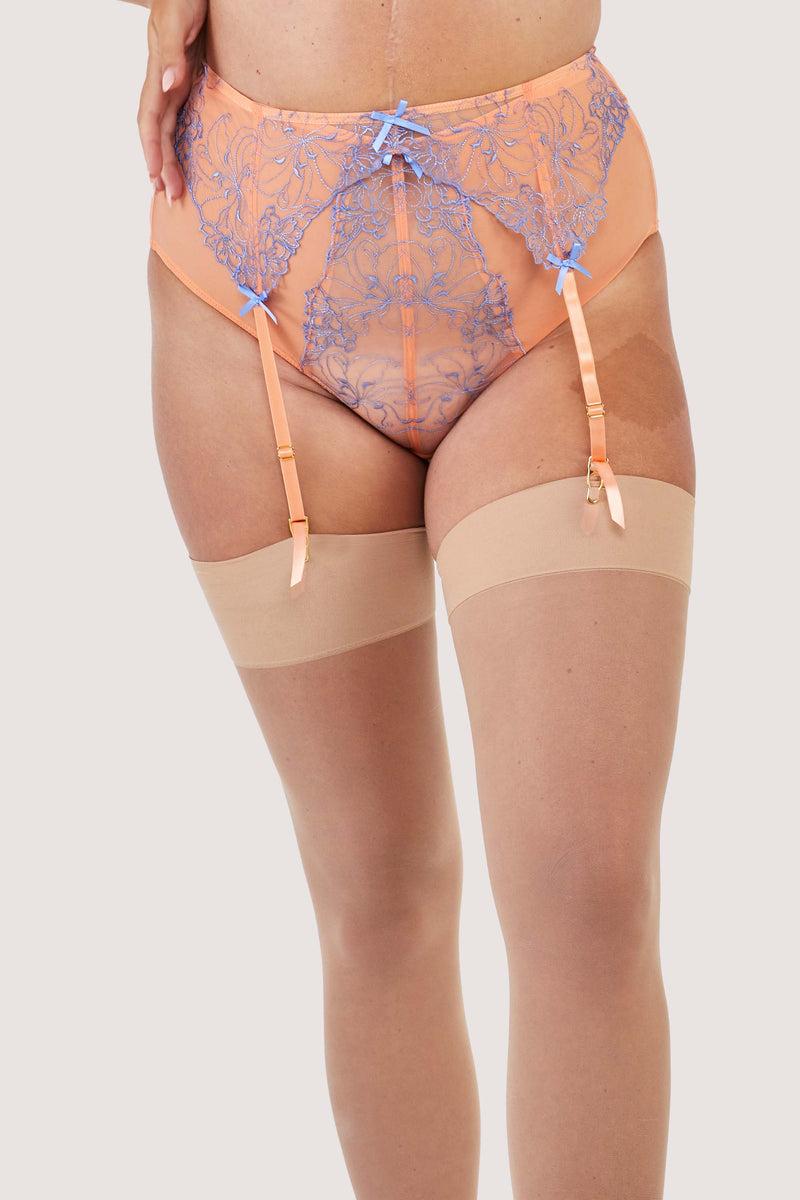 Playful Promises Palm Bay Embroidery Suspender Belt