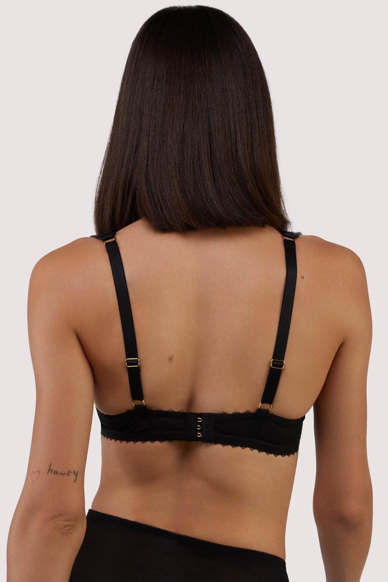 Playful Promises Anita Black Mesh Cut Out Bow Bra